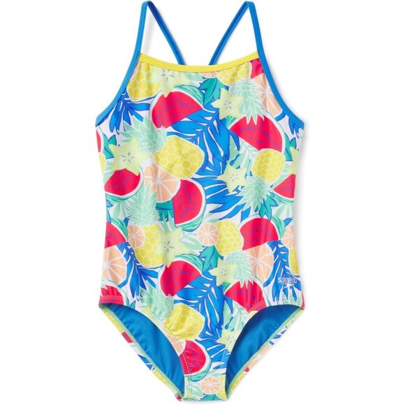 Speedo Girls Infinity Splice Swimsuit Super Sonic ( 16 ) - Picture 1 of 4